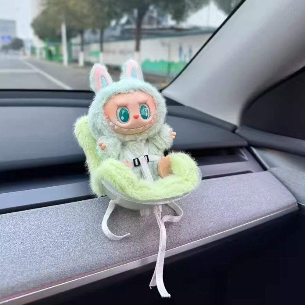 LABUBU FLUFFY CAR SEAT