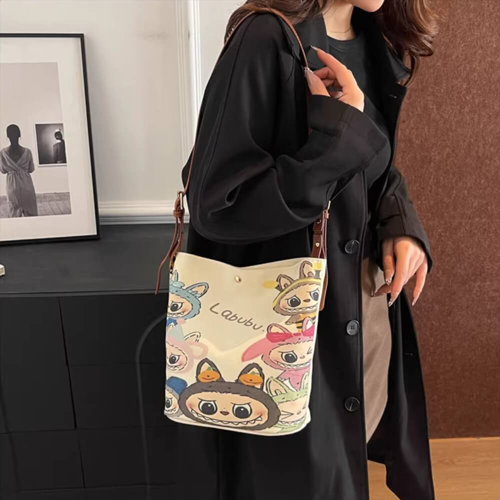 LABUBU STUDENT BUCKET BAG
