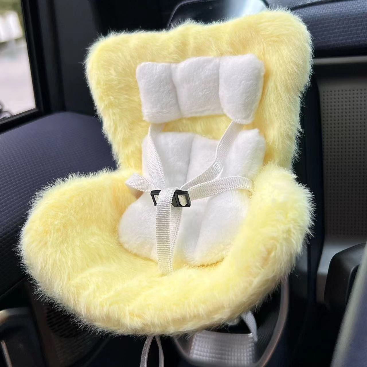 LABUBU FLUFFY CAR SEAT