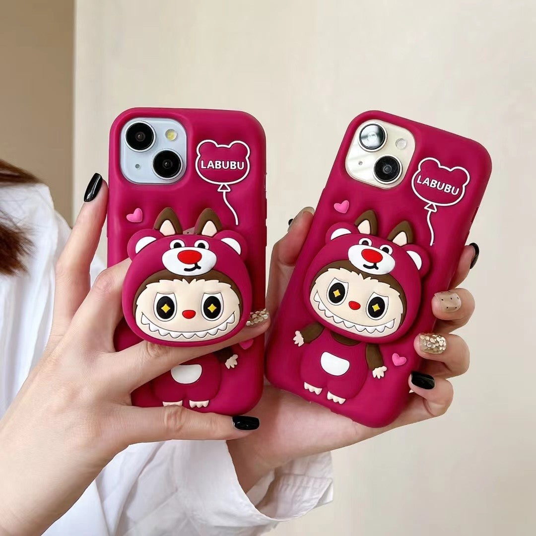 LABUBU 3D HEAD PHONE CASE