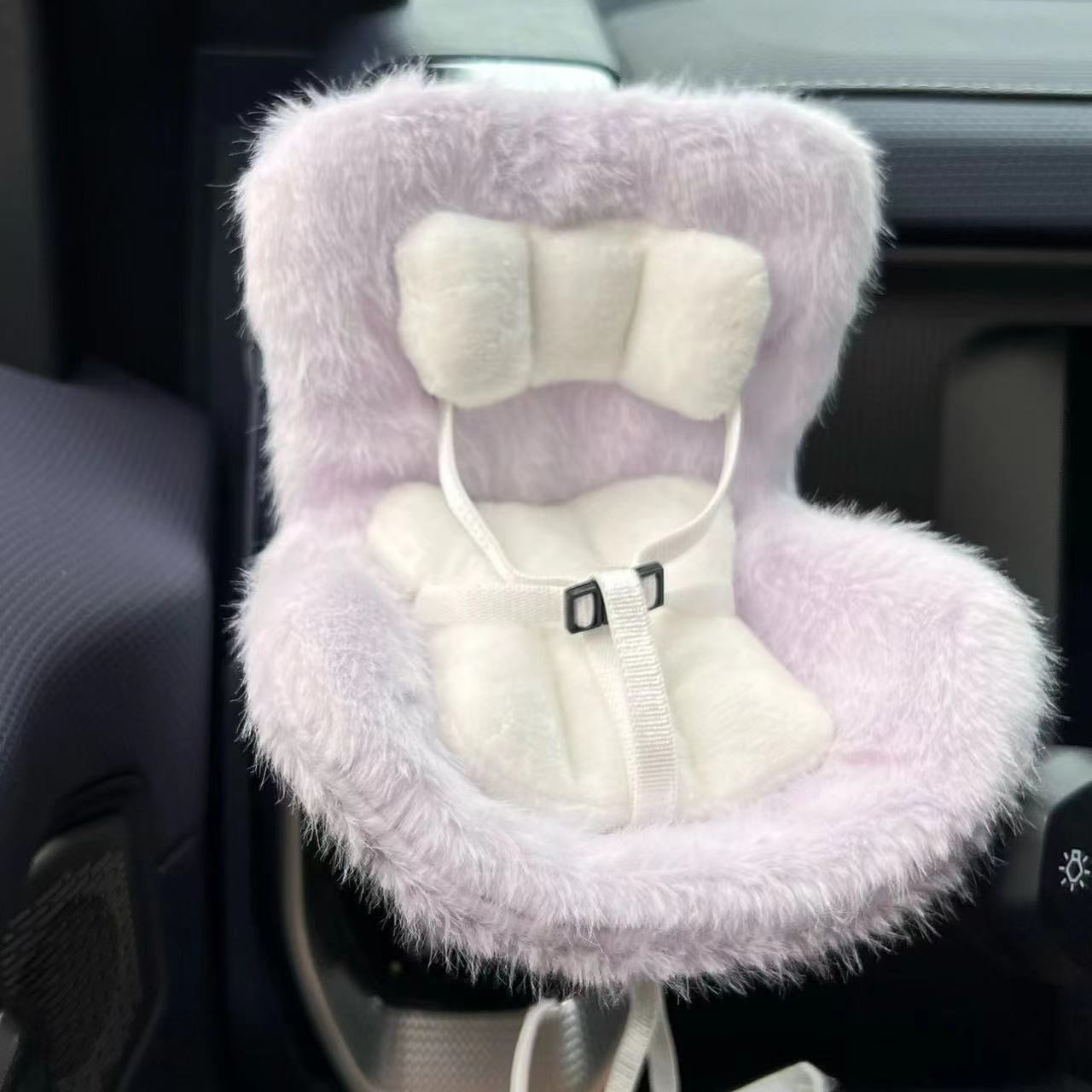LABUBU FLUFFY CAR SEAT
