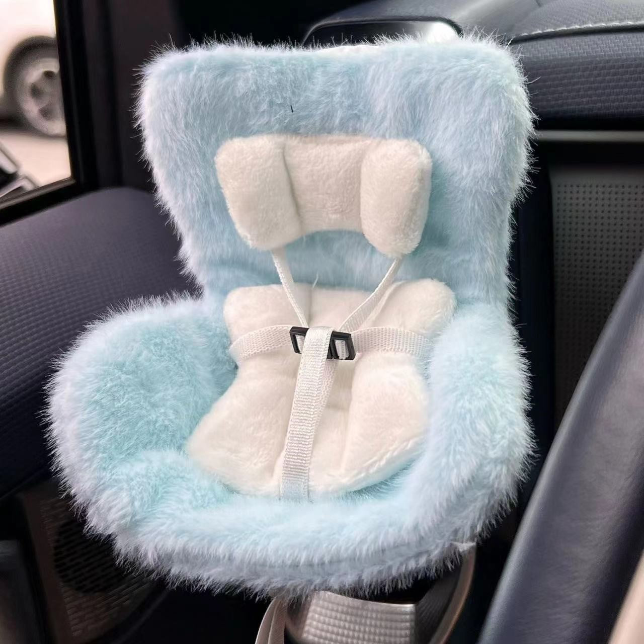 LABUBU FLUFFY CAR SEAT
