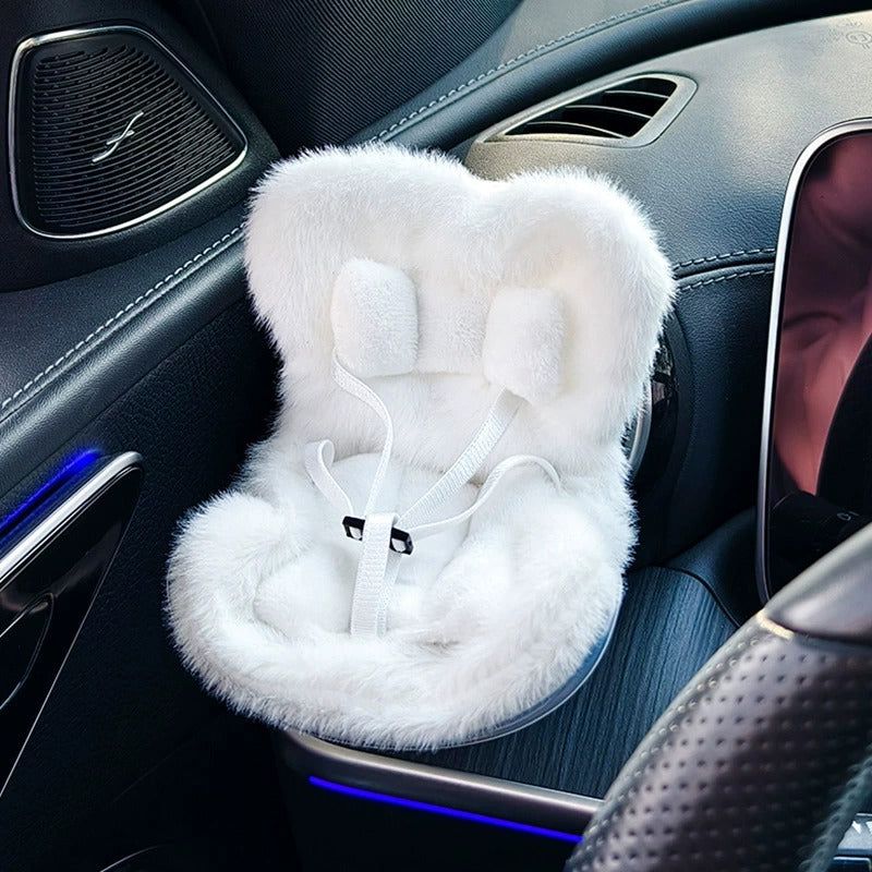 LABUBU FLUFFY CAR SEAT