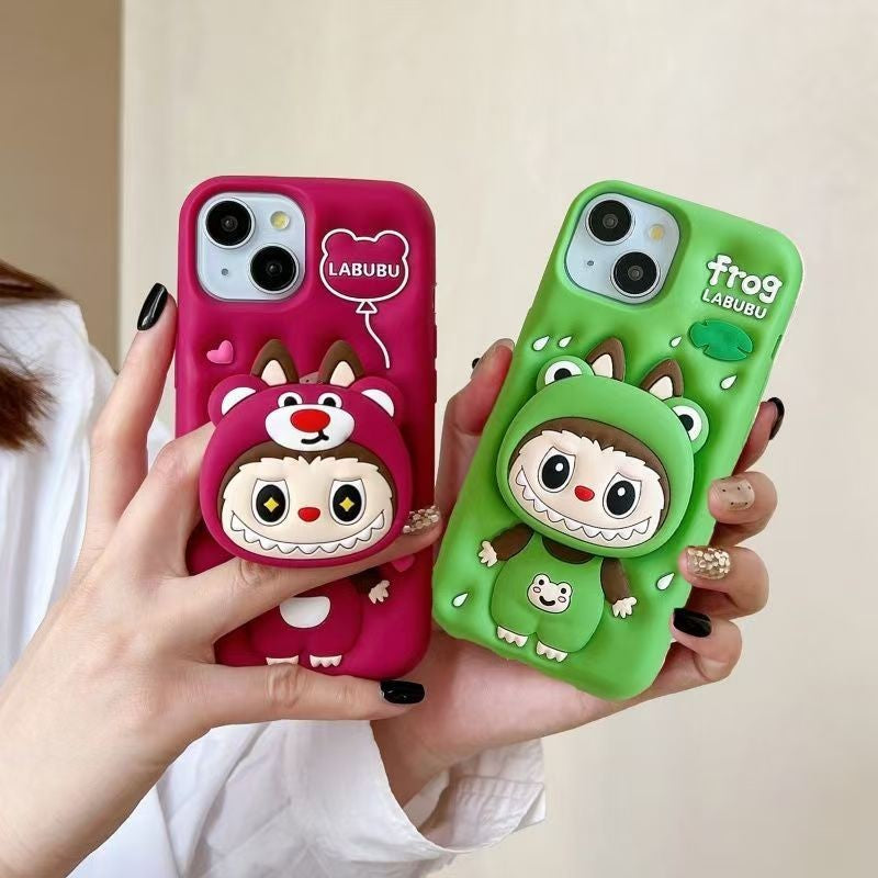LABUBU 3D HEAD PHONE CASE