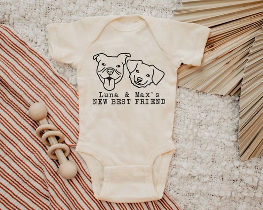 Personalized Dog Name Baby Bodysuit