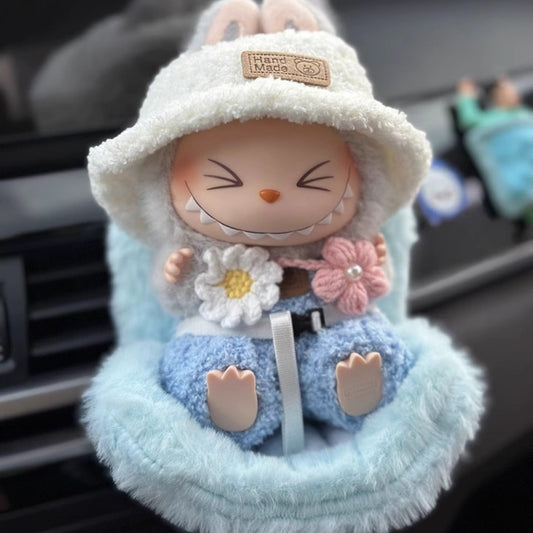 LABUBU FLUFFY CAR SEAT