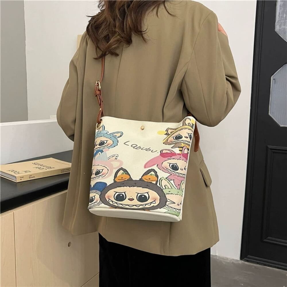 LABUBU STUDENT BUCKET BAG