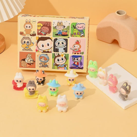 Advent Calendar Labubu – 12 Flocked Plush Toys