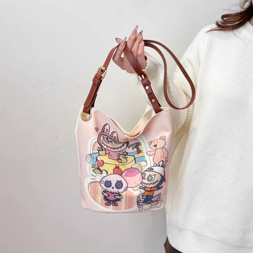 LABUBU STUDENT BUCKET BAG