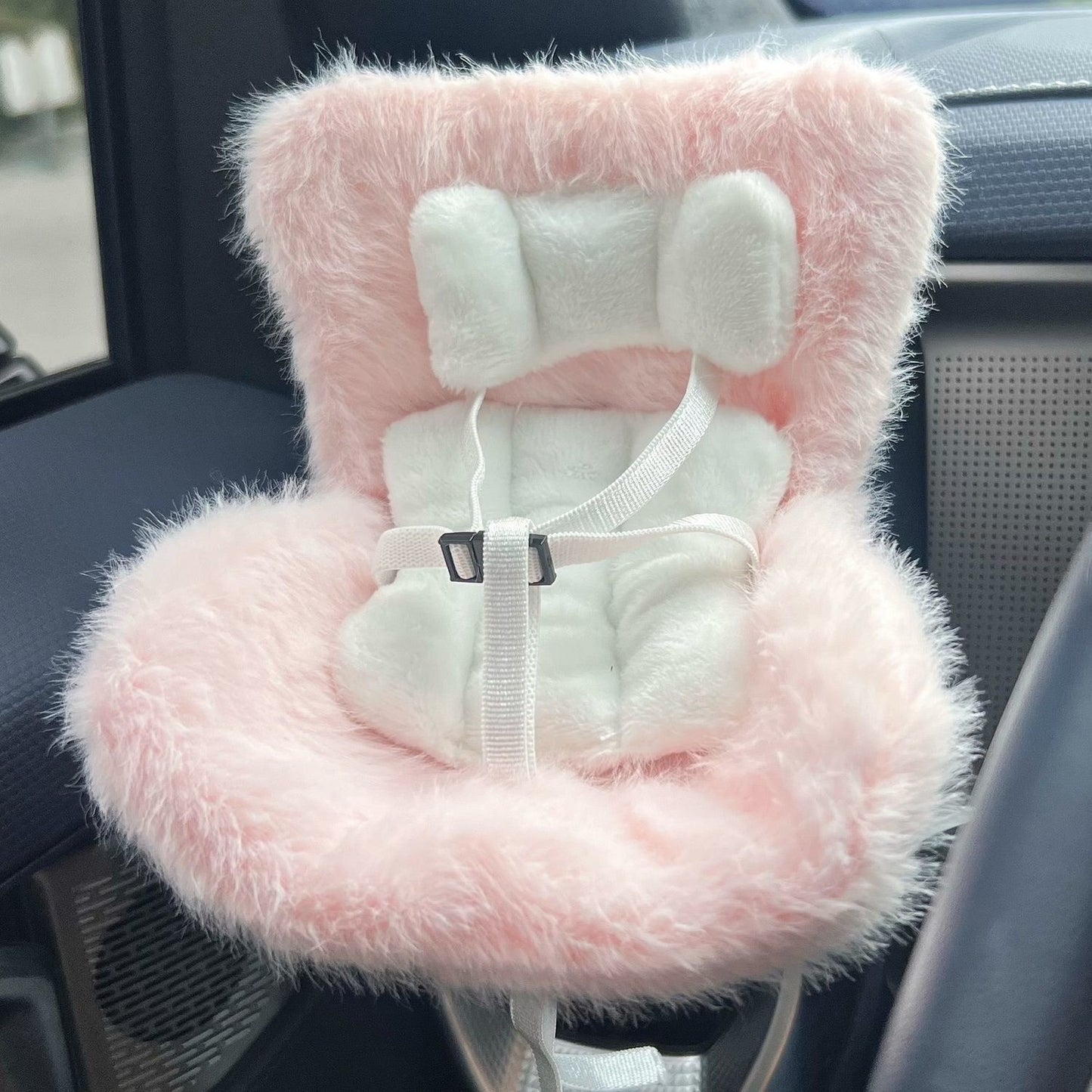 LABUBU FLUFFY CAR SEAT