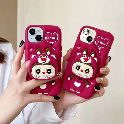 LABUBU 3D HEAD PHONE CASE