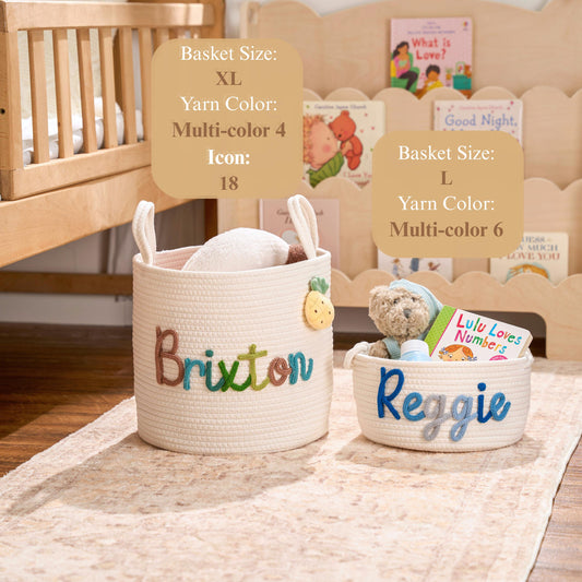 Small Personalized Handmade Basket