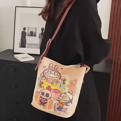 LABUBU STUDENT BUCKET BAG